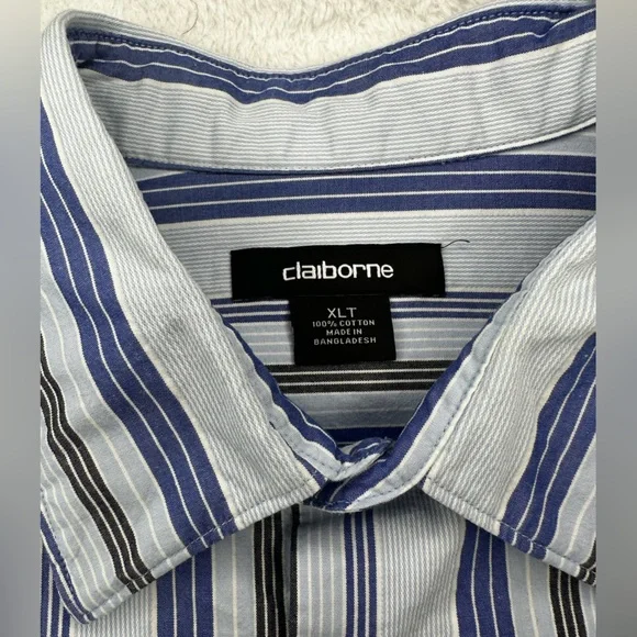 🔹Claiborne Striped Long sleeve Button down XLT - Picture 5 of 11